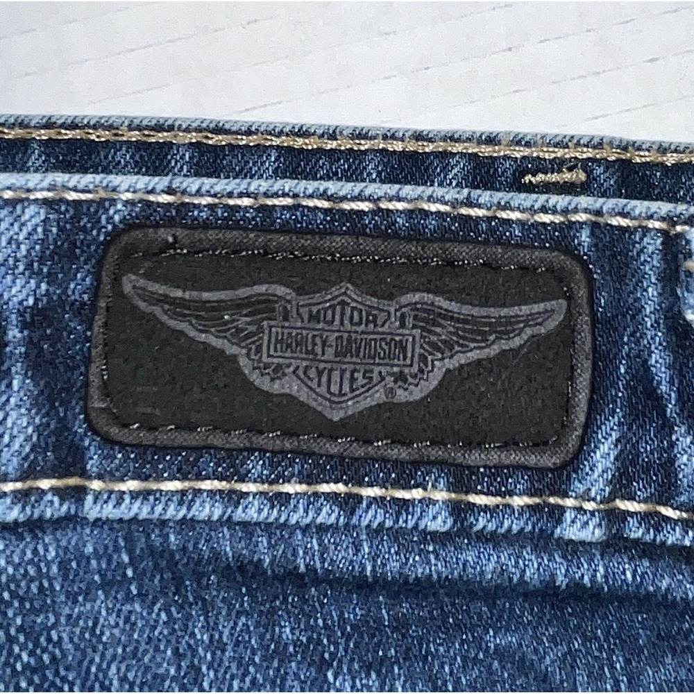 Harley Davidson Jeans Women's 14 Blue Bootcut Fit‎ Motorcycle Biker Vintage Y2K - Picture 6 of 9